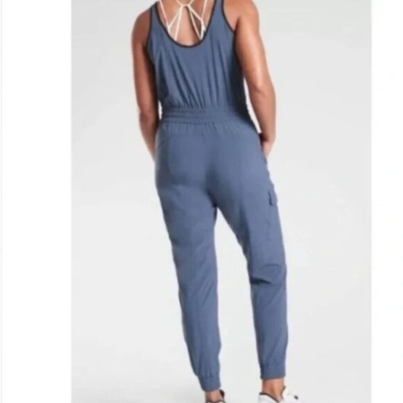 Athleta Iron Blue Unbound Jumpsuit Size Medium - Picture 2 of 2
